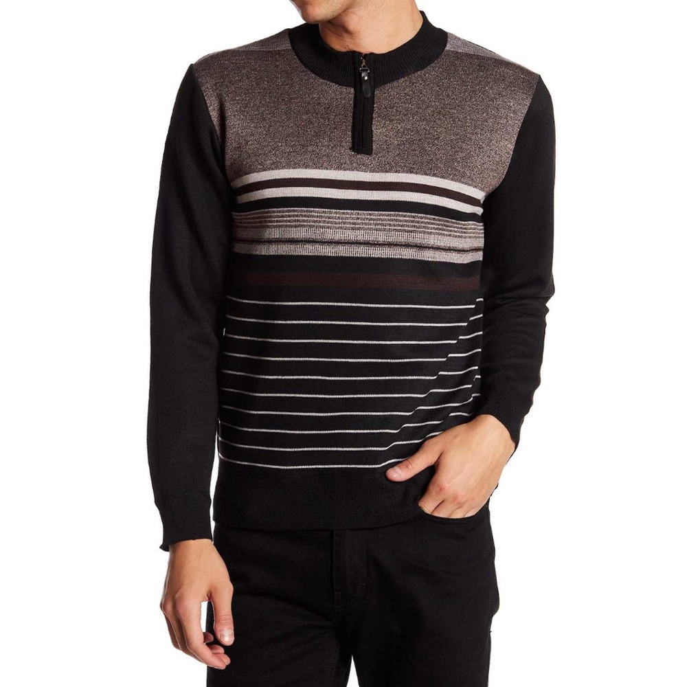 Brown sweater with zipper